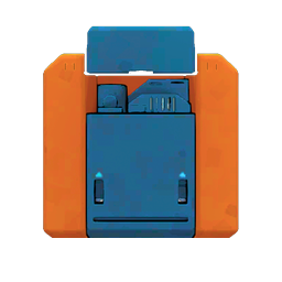 B.A.S.I.L., a boxy robot head with a visor